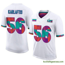 Youth Kansas City Chiefs George Karlaftis White Authentic Super Bowl Lvii Kcc216 Jersey C1841